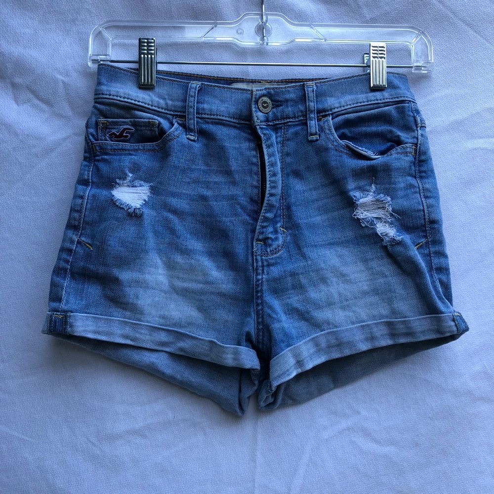 Hollister denim high waisted shorts